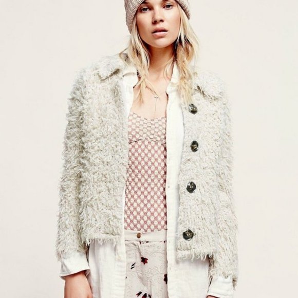 Shaggy Buttonup Sweater Jacket | Poshmark